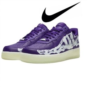 Nike AF1 Purple Skelton low top leather sneakers